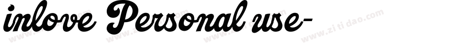 inlove Personal use字体转换